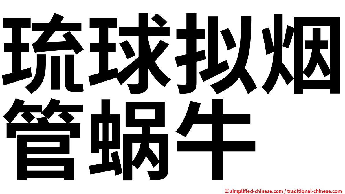 琉球拟烟管蜗牛