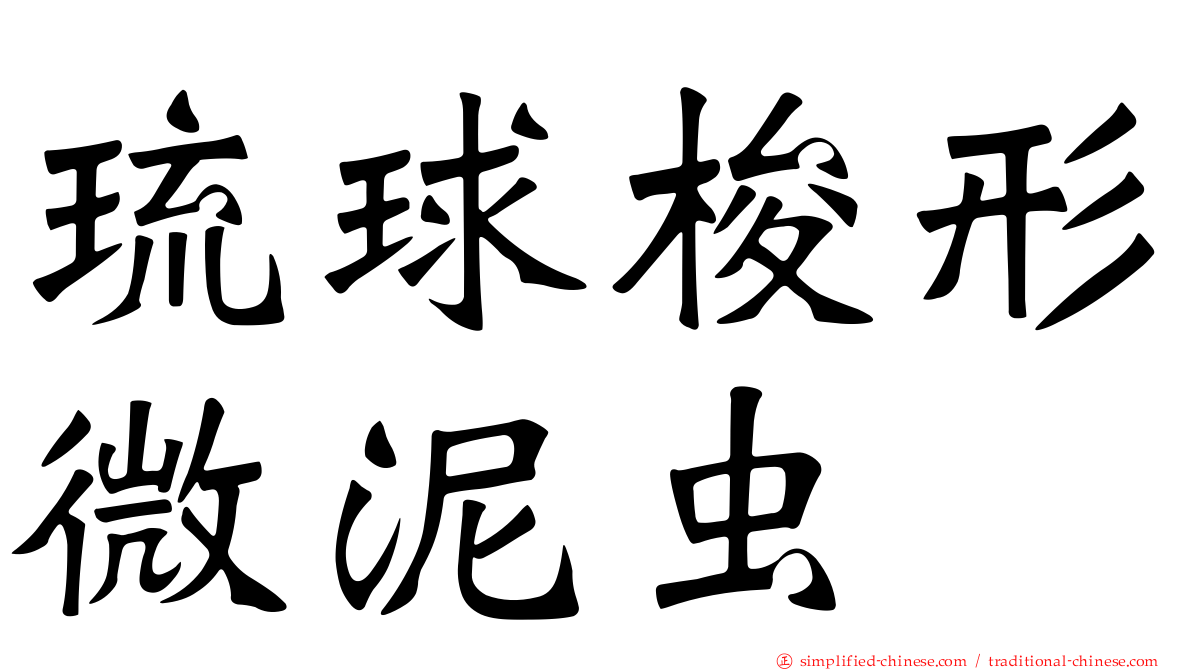 琉球梭形微泥虫
