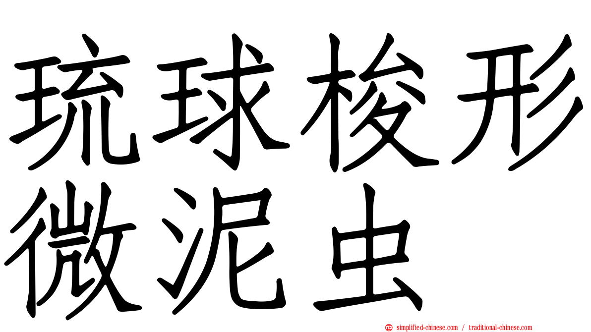 琉球梭形微泥虫
