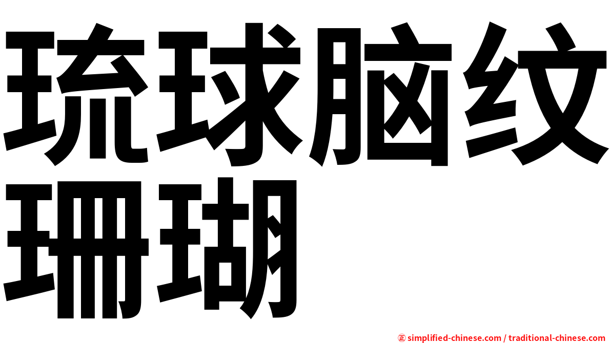 琉球脑纹珊瑚