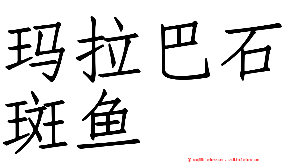 玛拉巴石斑鱼