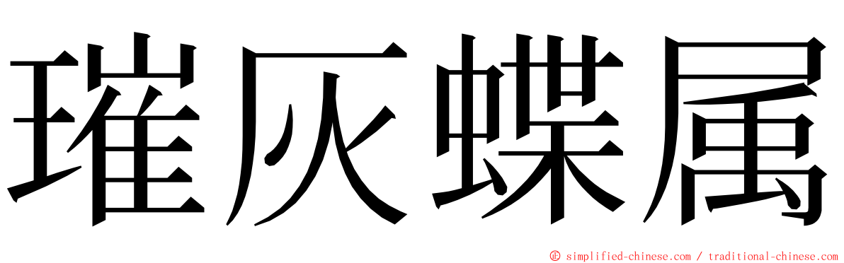 璀灰蝶属 ming font