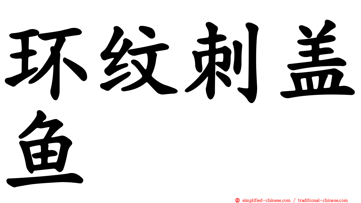 环纹刺盖鱼