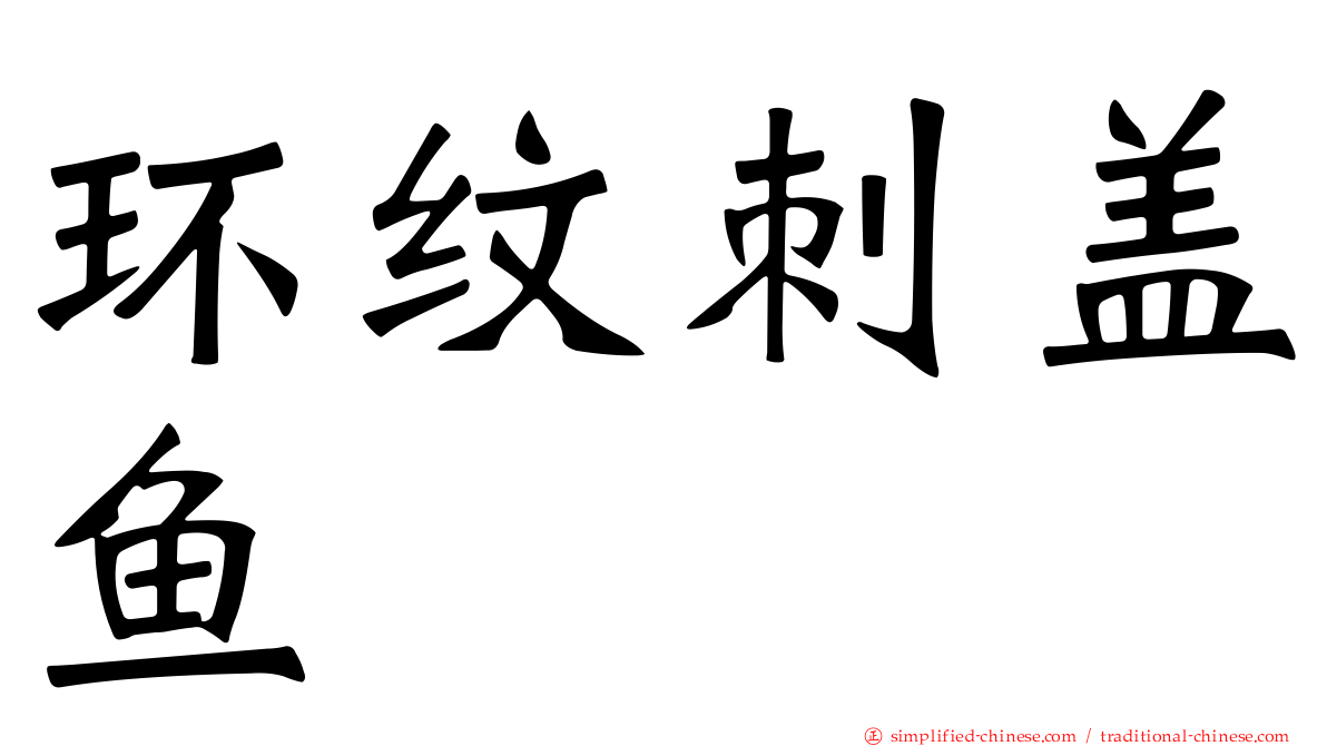 环纹刺盖鱼