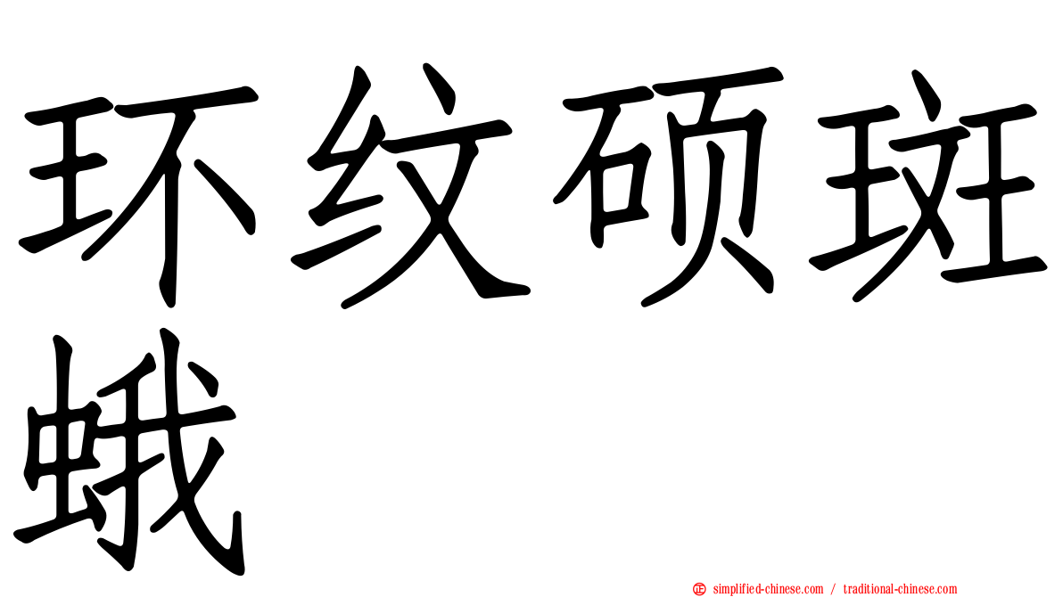 环纹硕斑蛾