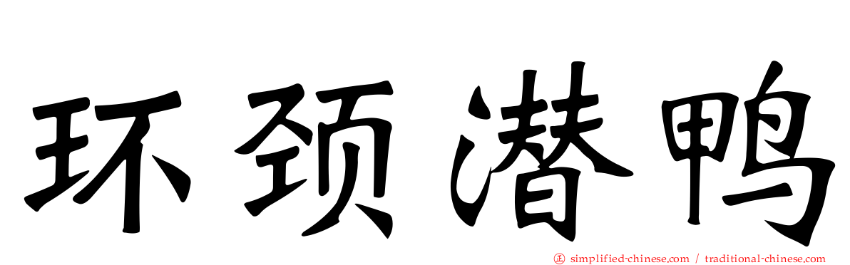 环颈潜鸭