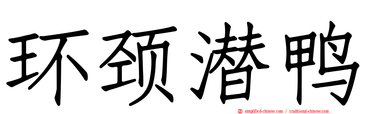 环颈潜鸭