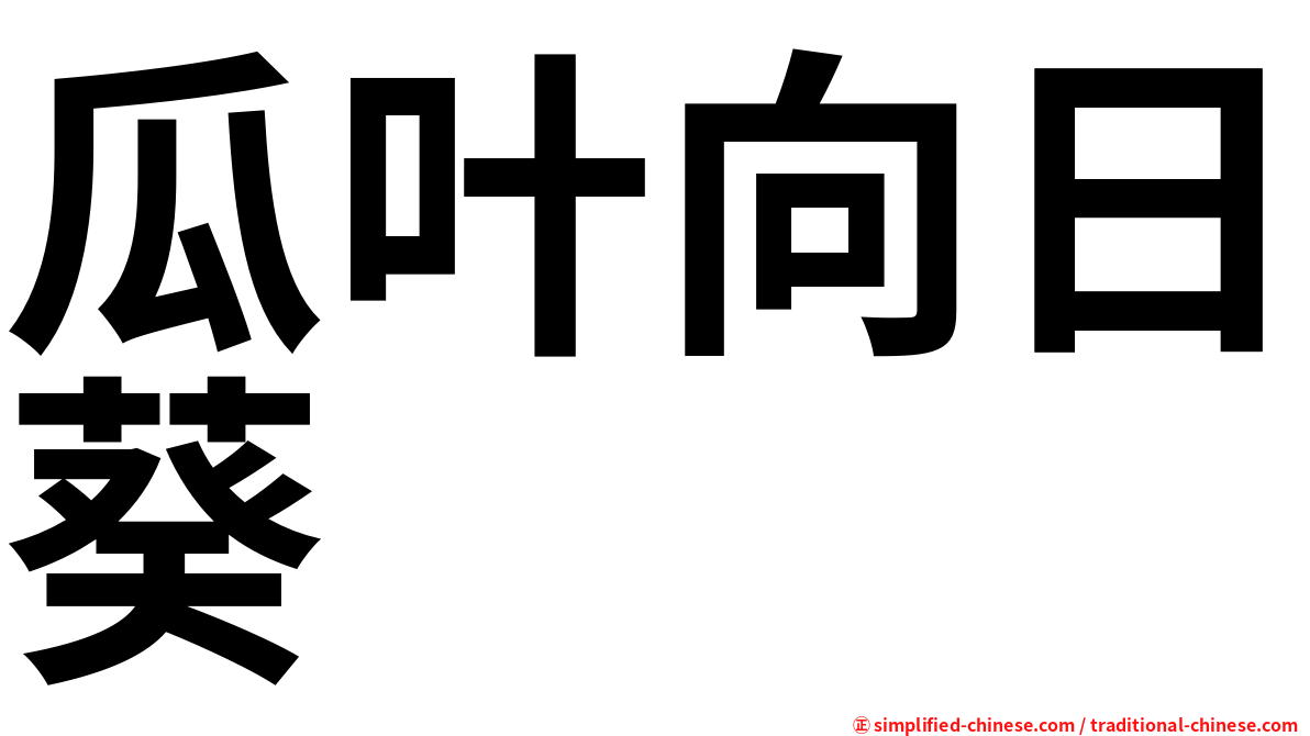 瓜叶向日葵