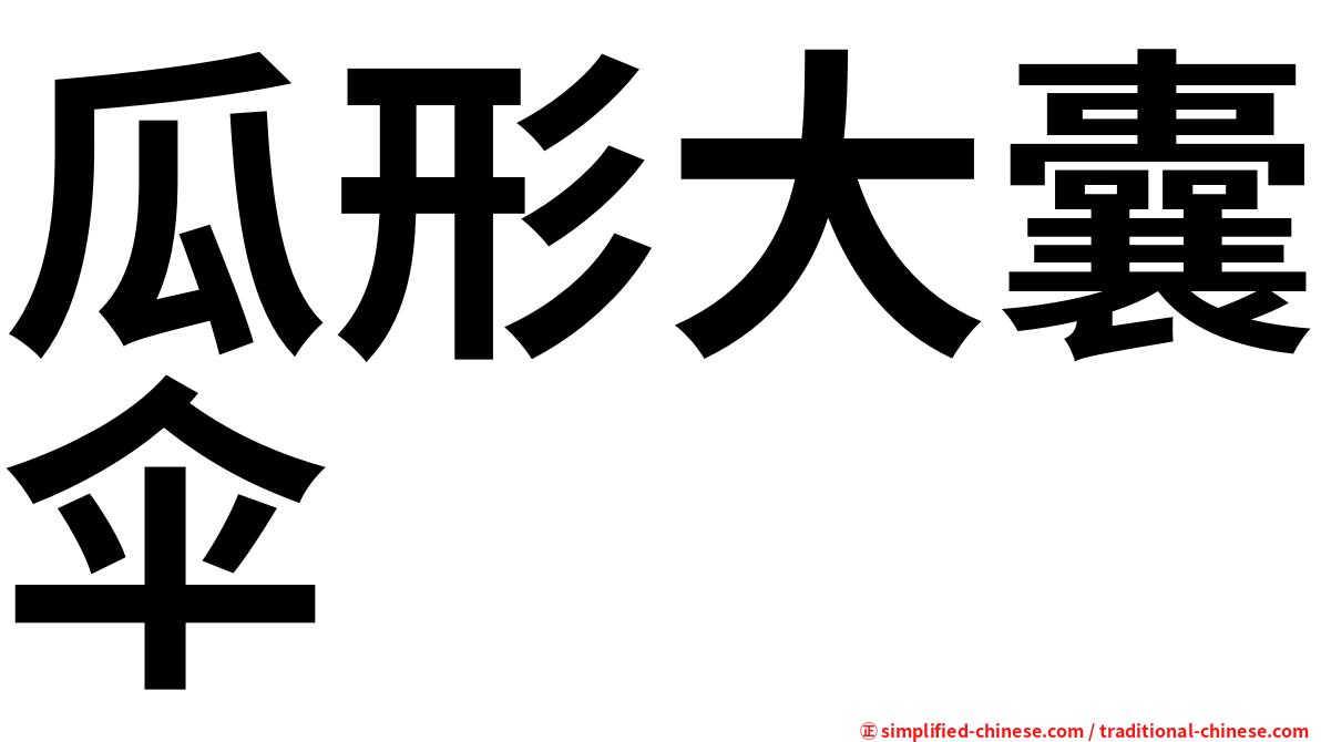 瓜形大囊伞