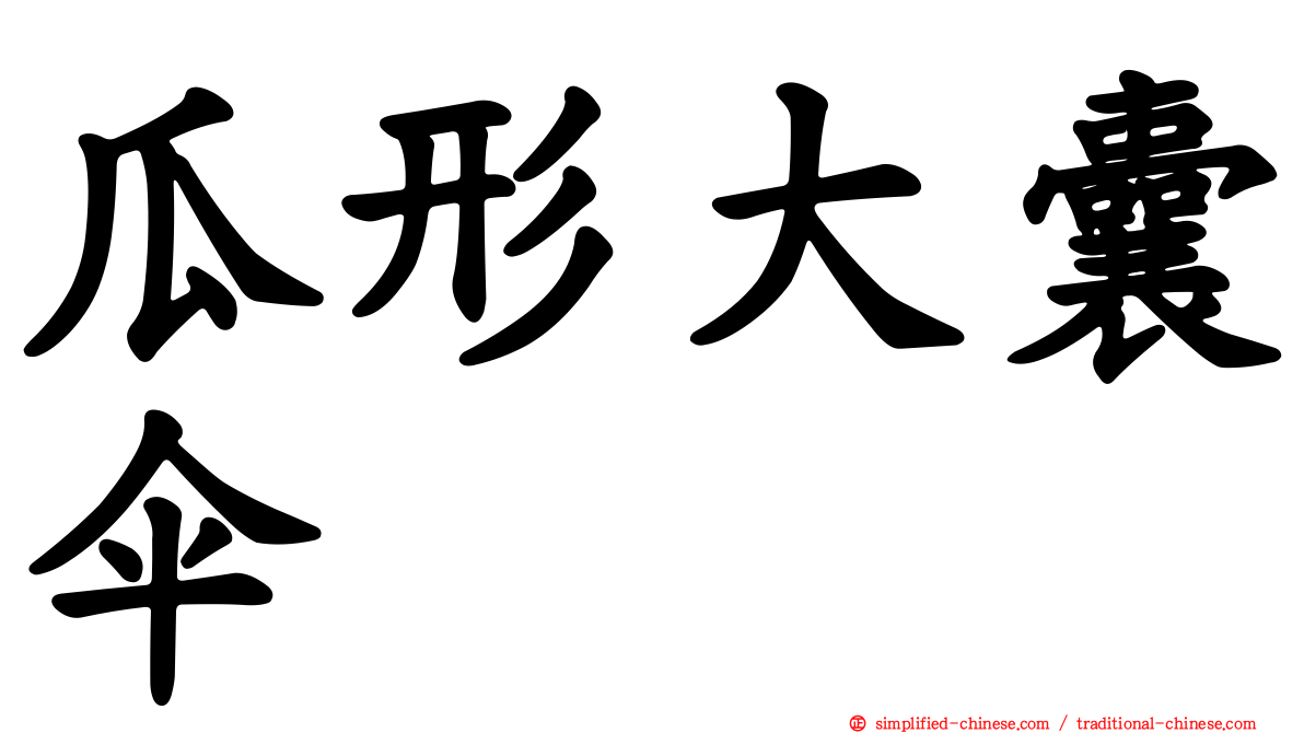 瓜形大囊伞
