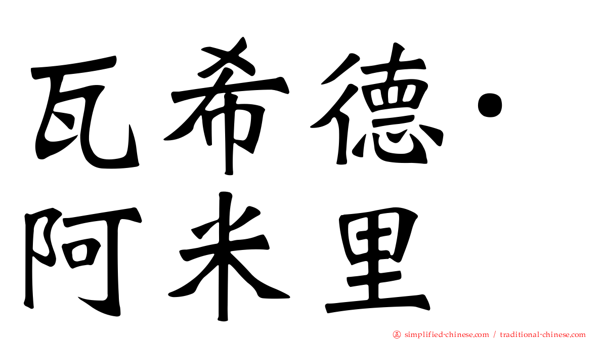 瓦希德·阿米里