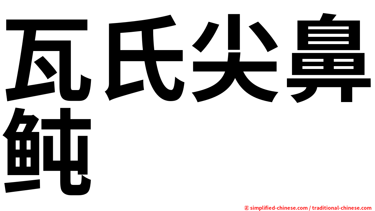 瓦氏尖鼻鲀