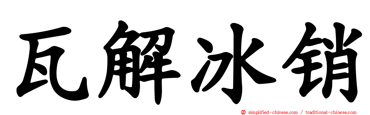瓦解冰销