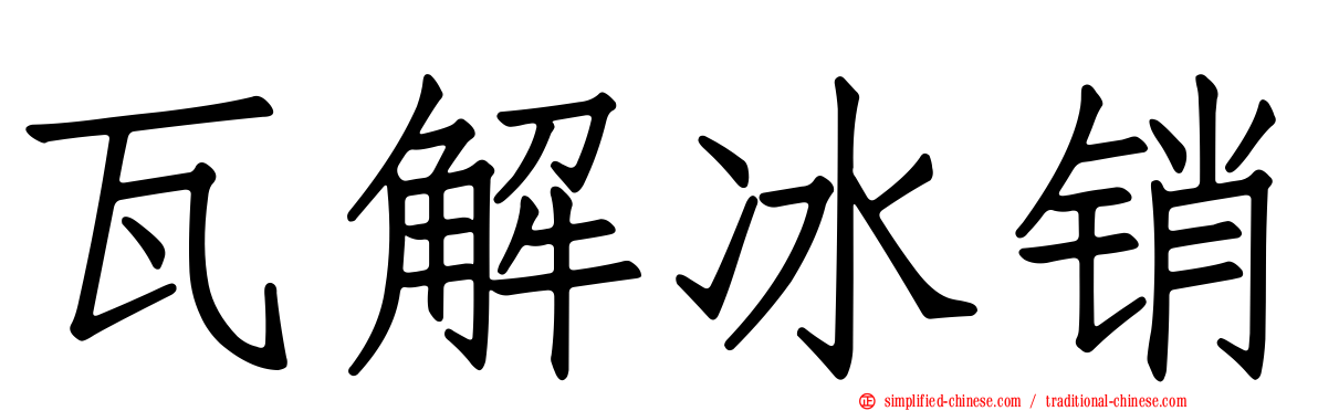 瓦解冰销
