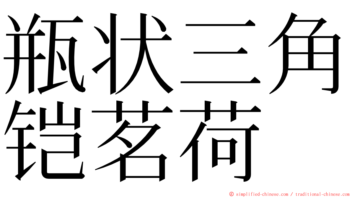 瓶状三角铠茗荷 ming font