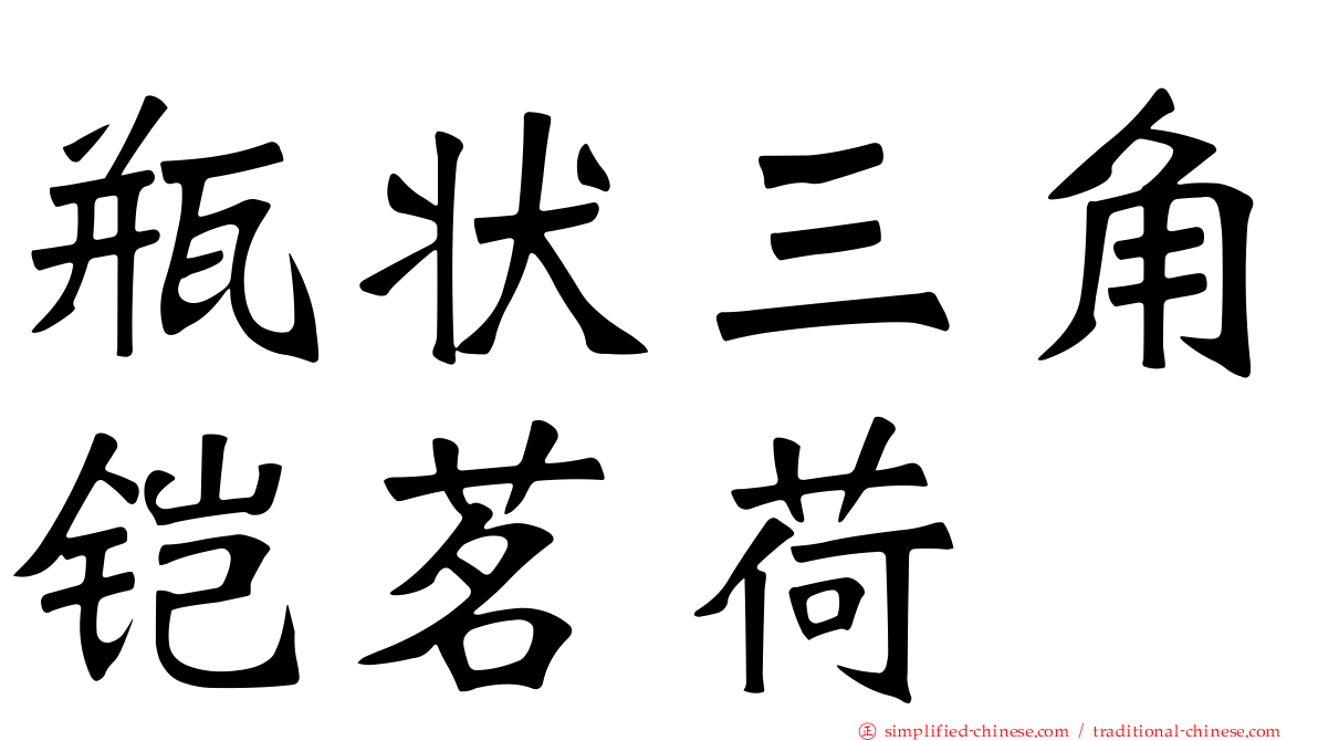 瓶状三角铠茗荷