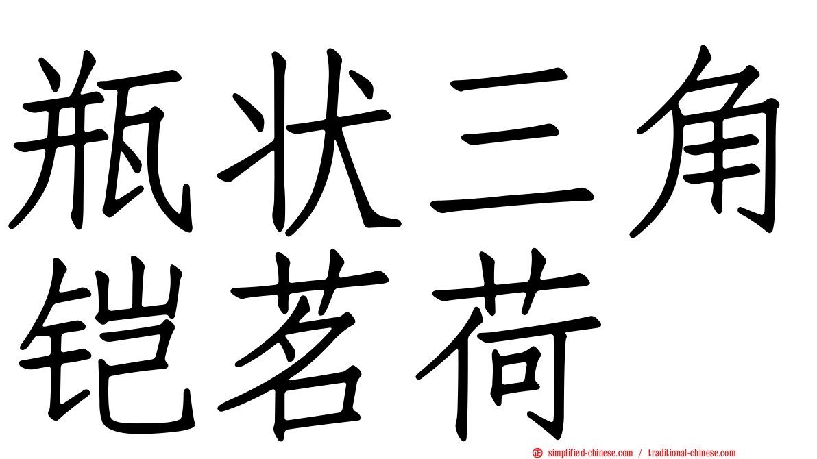 瓶状三角铠茗荷