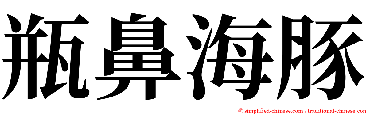 瓶鼻海豚 serif font