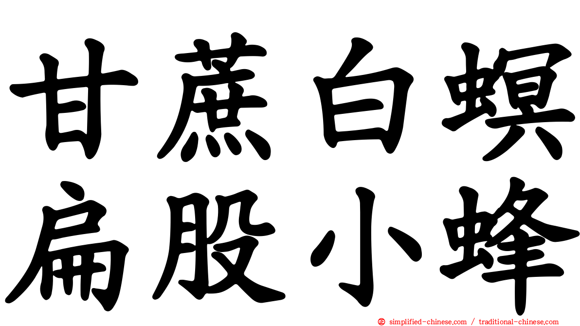 甘蔗白螟扁股小蜂