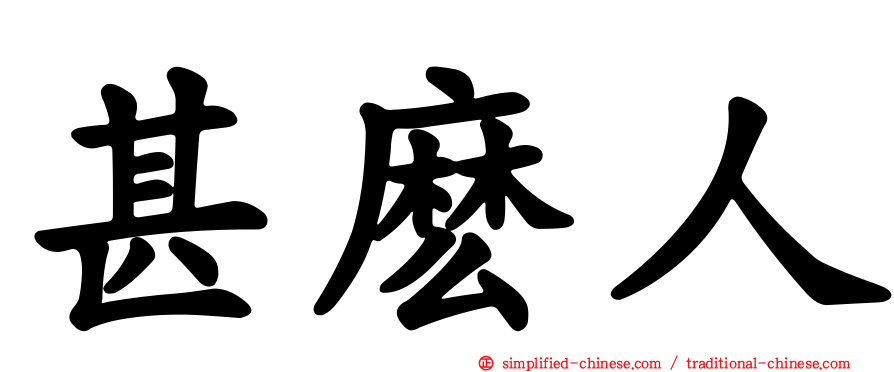甚么人
