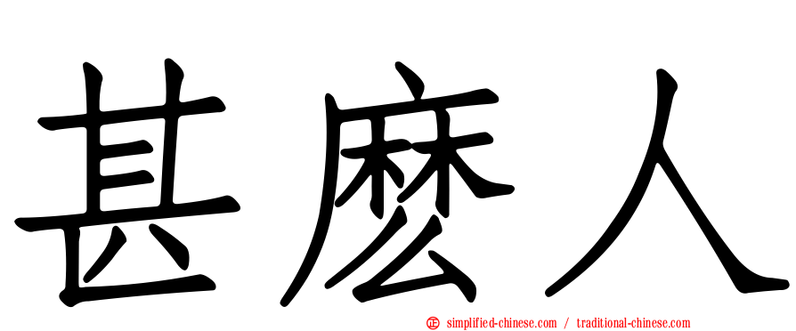 甚么人