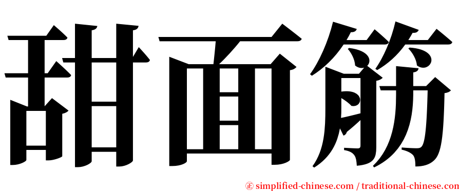 甜面筋 serif font
