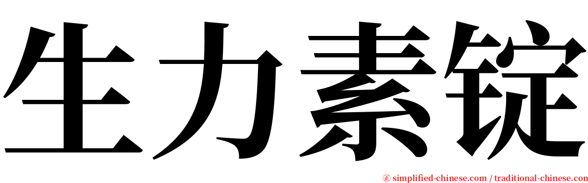 生力素锭 serif font