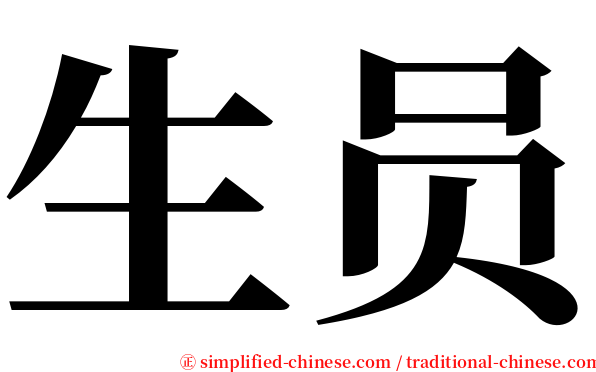 生员 serif font