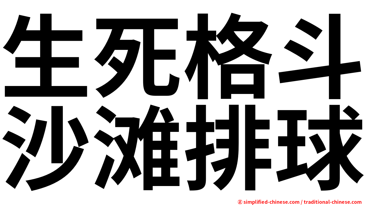 生死格斗沙滩排球