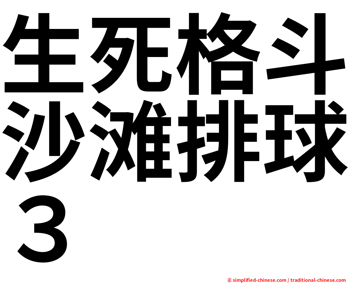 生死格斗沙滩排球３