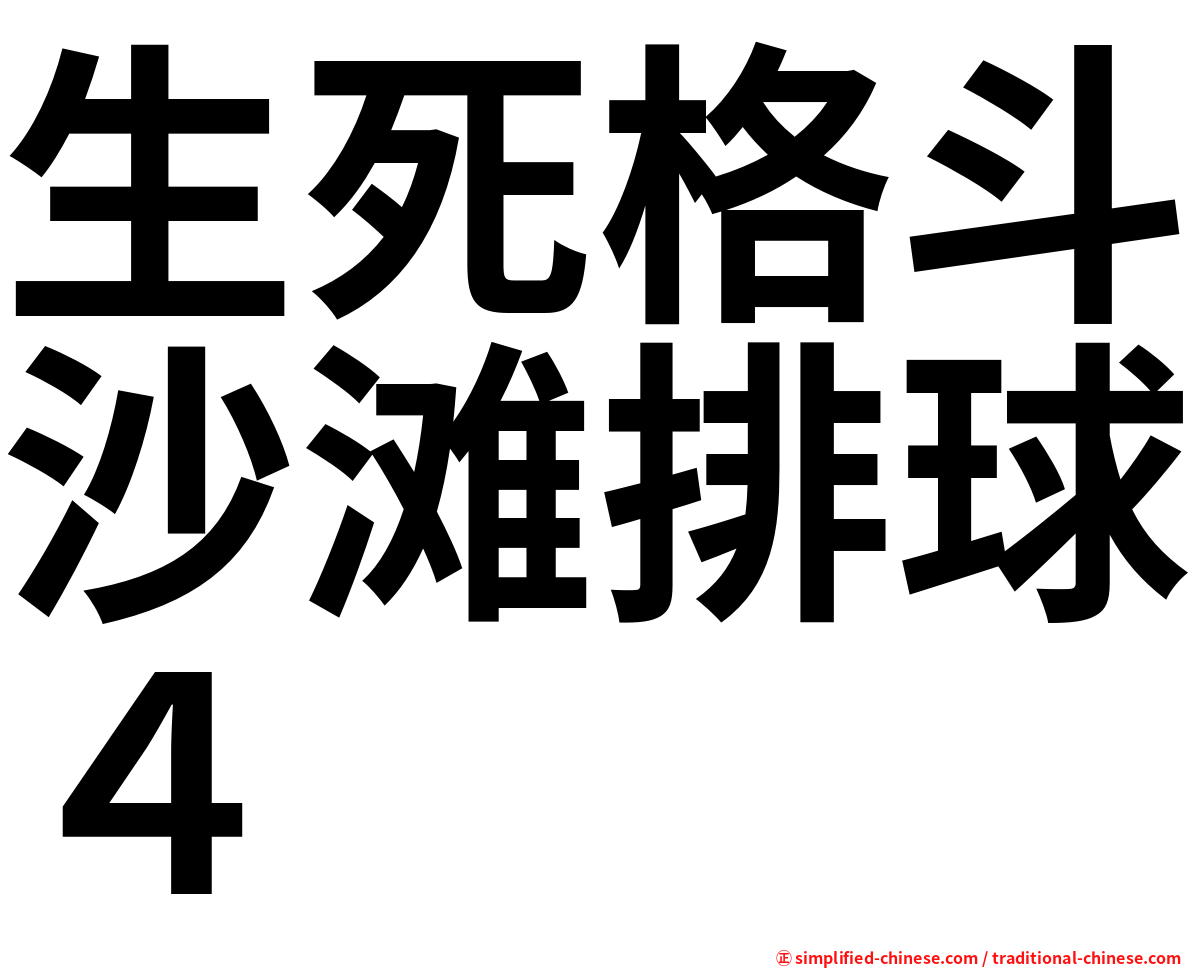 生死格斗沙滩排球４
