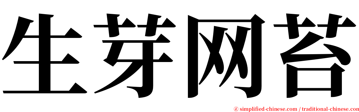生芽网苔 serif font