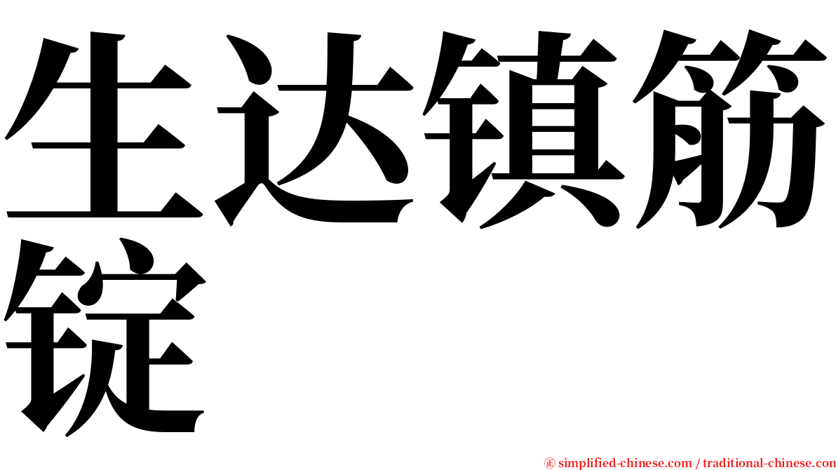 生达镇筋锭 serif font