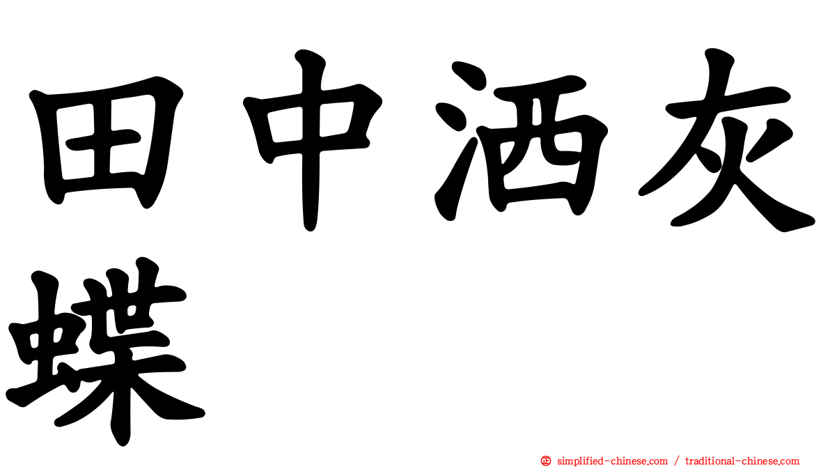 田中洒灰蝶