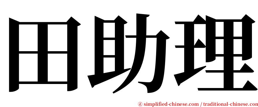 田助理 serif font