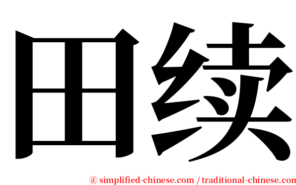 田续 serif font