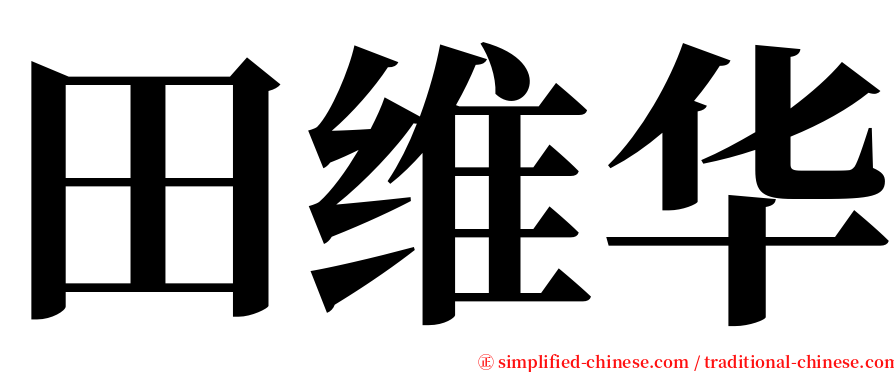 田维华 serif font