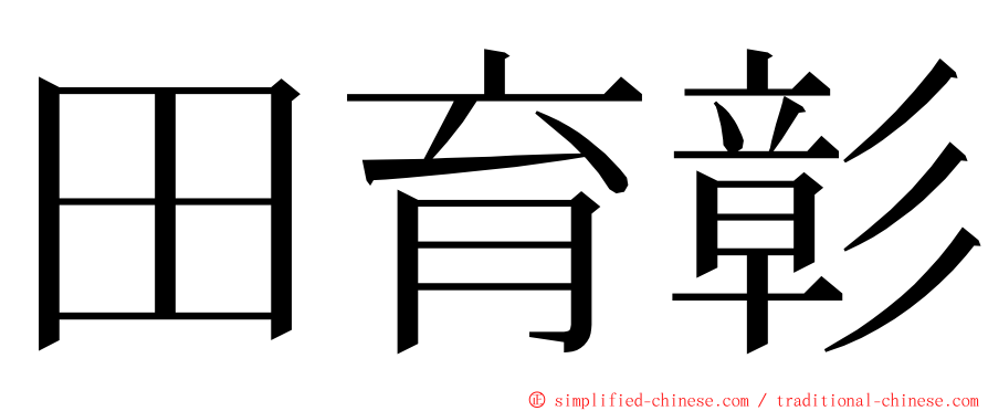 田育彰 ming font