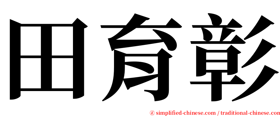 田育彰 serif font