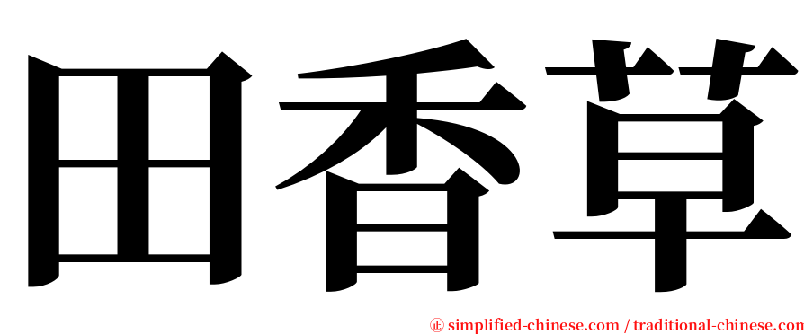田香草 serif font
