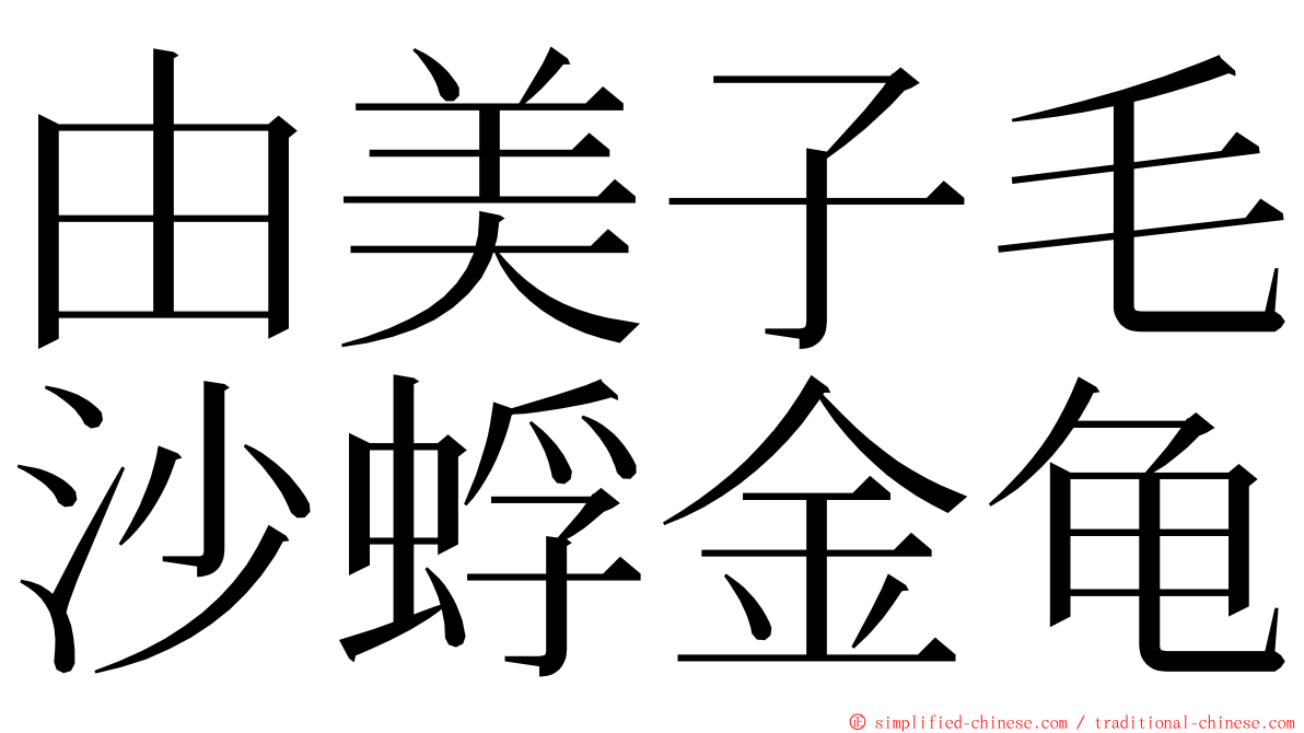 由美子毛沙蜉金龟 ming font