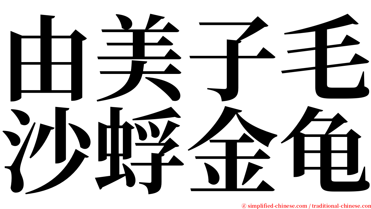 由美子毛沙蜉金龟 serif font