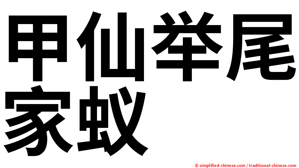 甲仙举尾家蚁