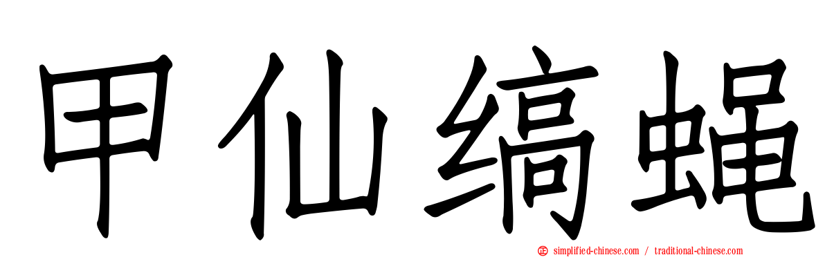 甲仙缟蝇