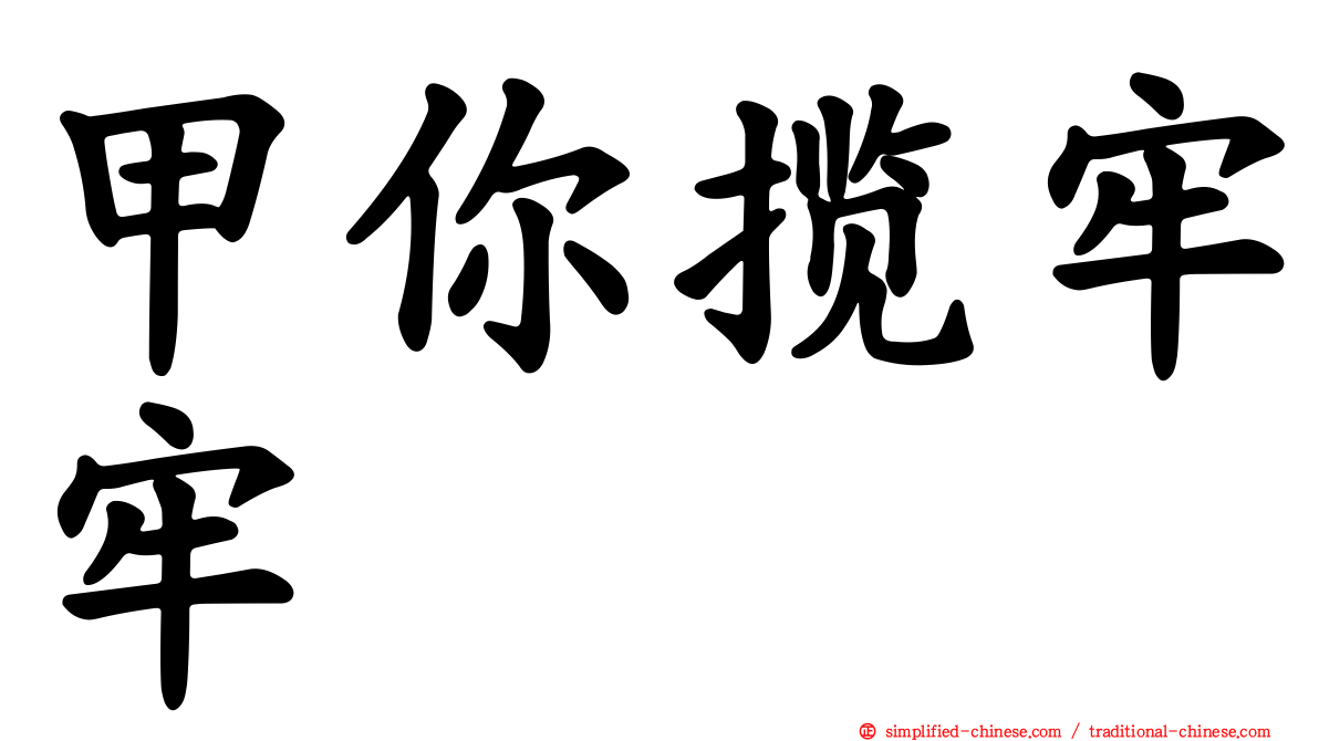 甲你揽牢牢