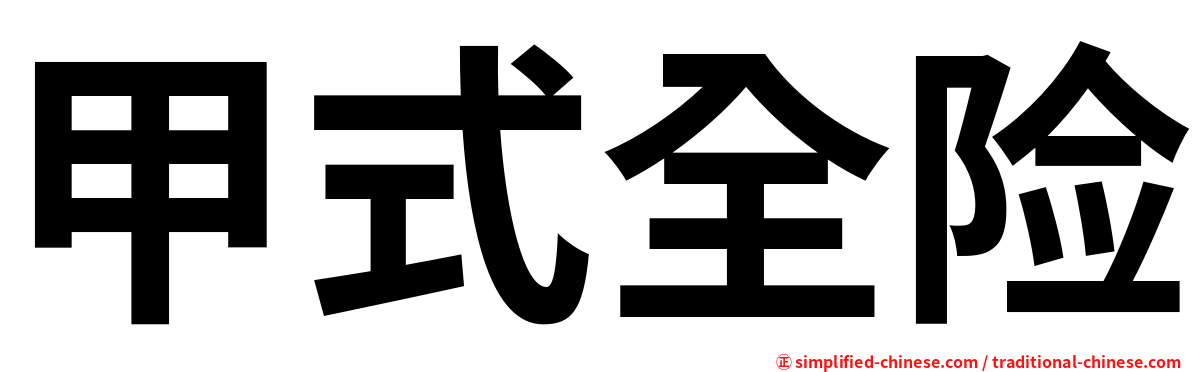 甲式全险