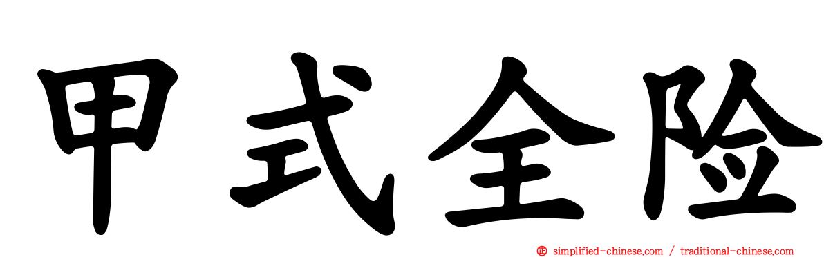 甲式全险