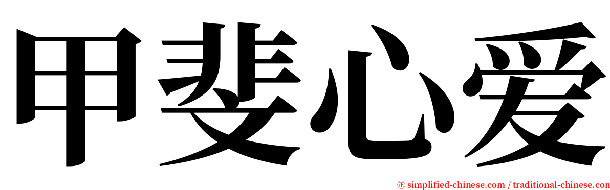 甲斐心爱 serif font