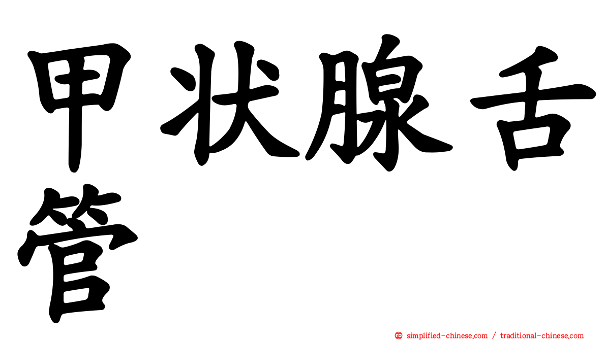 甲状腺舌管