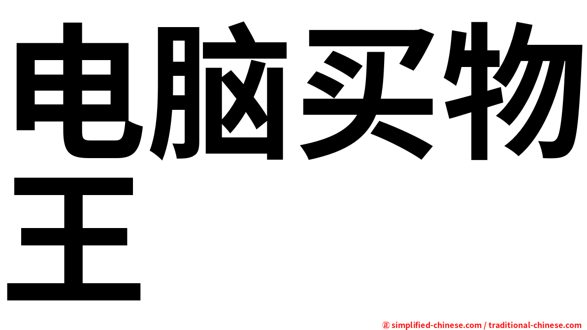 电脑买物王